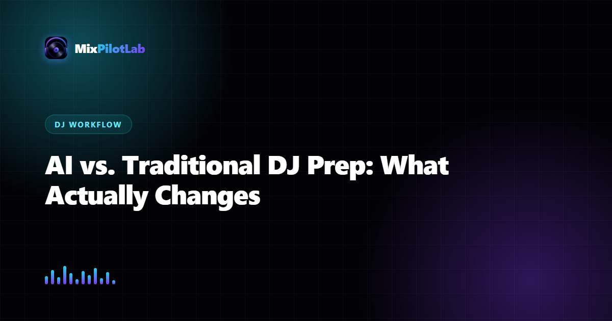 AI vs. Traditional DJ Prep: What Actually Changes