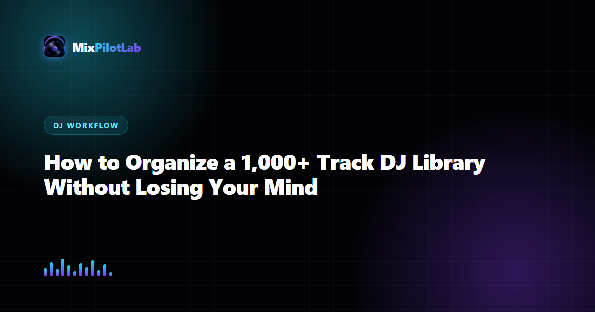 How to Organize a 1,000+ Track DJ Library Without Losing Your Mind