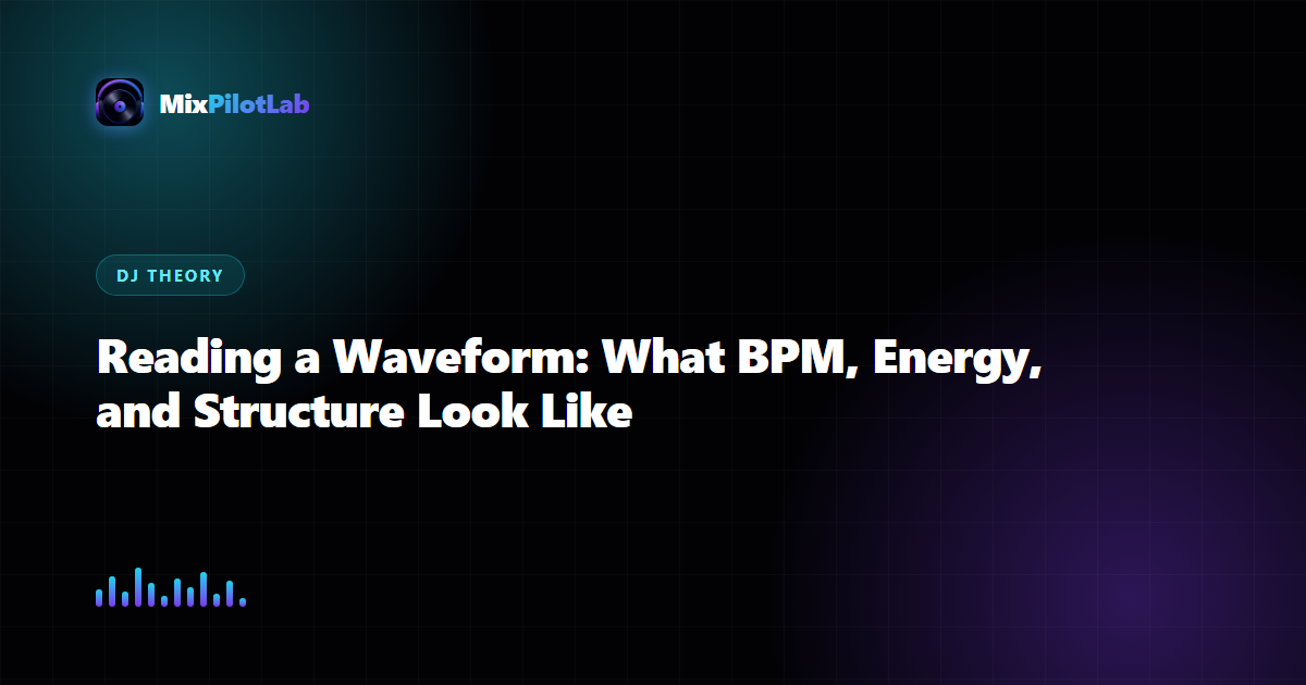 Reading a Waveform: What BPM, Energy, and Structure Look Like