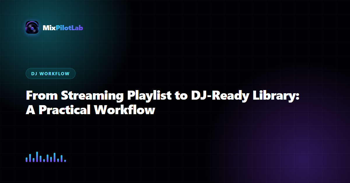From Streaming Playlist to DJ-Ready Library: A Practical Workflow