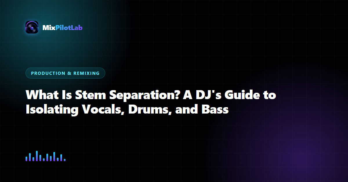 What Is Stem Separation? A DJ's Guide to Isolating Vocals, Drums, and Bass